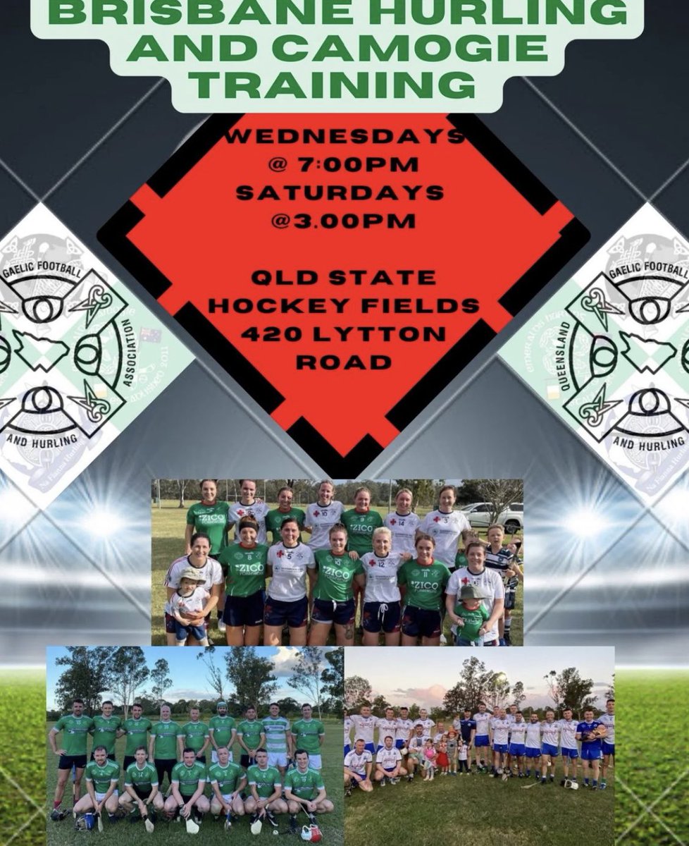 Training this evening for both codes @ 7pm