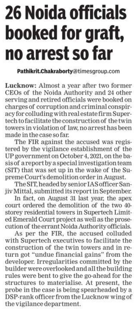 indranichaudhu6's tweet photo. Demolition of twin towers, punishing 26 officers in @noida_authority are just cosmetic surgery in the mountain of corruption in noida real estate. We NEED solutions for LAKHS of #Cheatedhomebuyers of noida  &amp;  2700 HBs of @logixzestnoida @PMOIndia @myogiadityanath @Realty_Et https://t.co/hqYwqlpccC