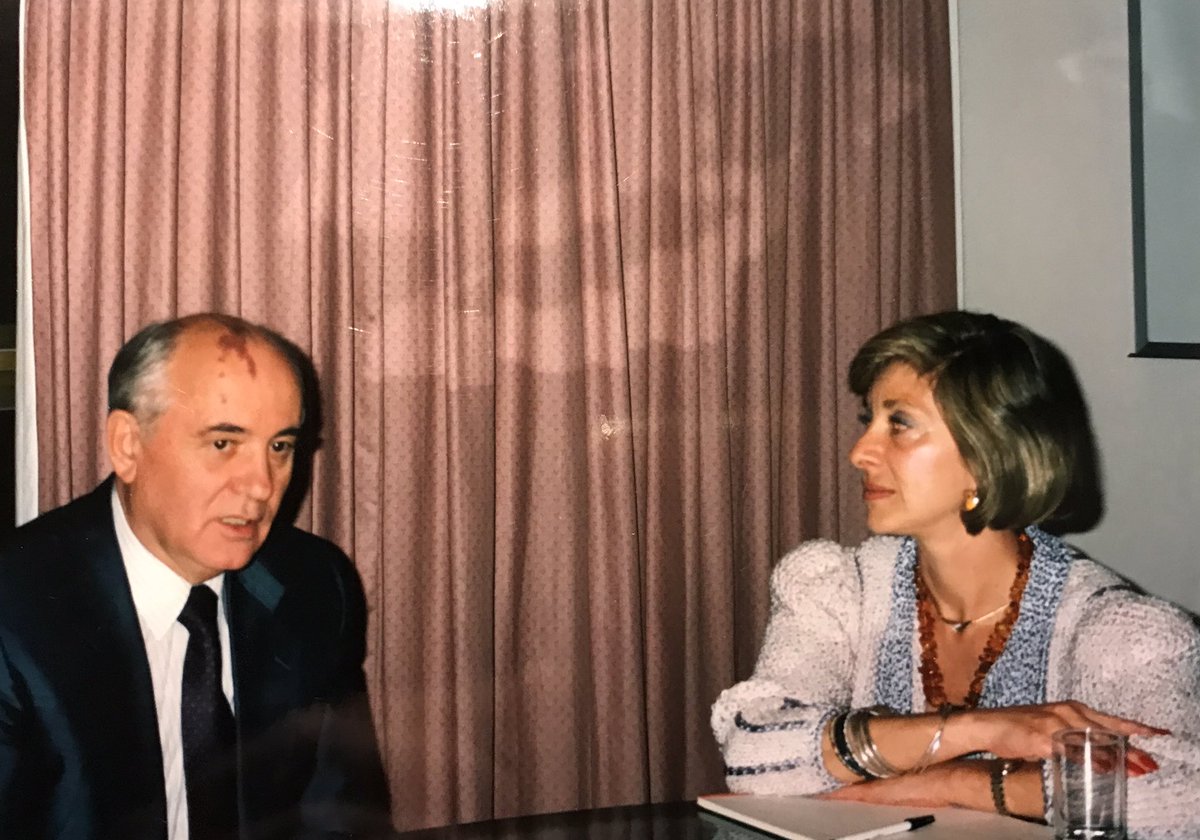 Gorbachev y yo cuando vino a México. Una entrevista inolvidable.