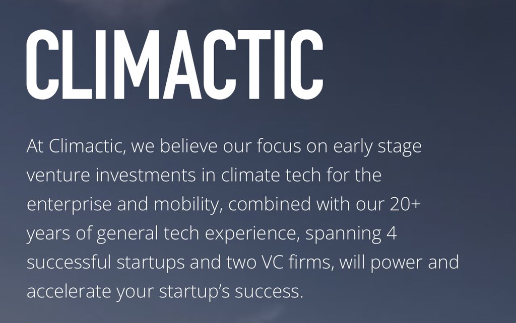 We are beyond excited today at <a href="/ClimacticVC/">Climactic</a> to share who we are, what we do, how we do it and who we invest in. We are even more thrilled to announce our first institutional investment, in @populus, and their inimitable CEO, <a href="/ReginaClewlow/">Dr. Regina Clewlow</a> #climatechange 

climactic.vc/blog/founders-…