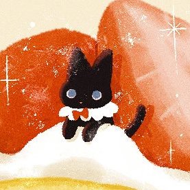 cat no humans animal focus black cat food food focus strawberry  illustration images