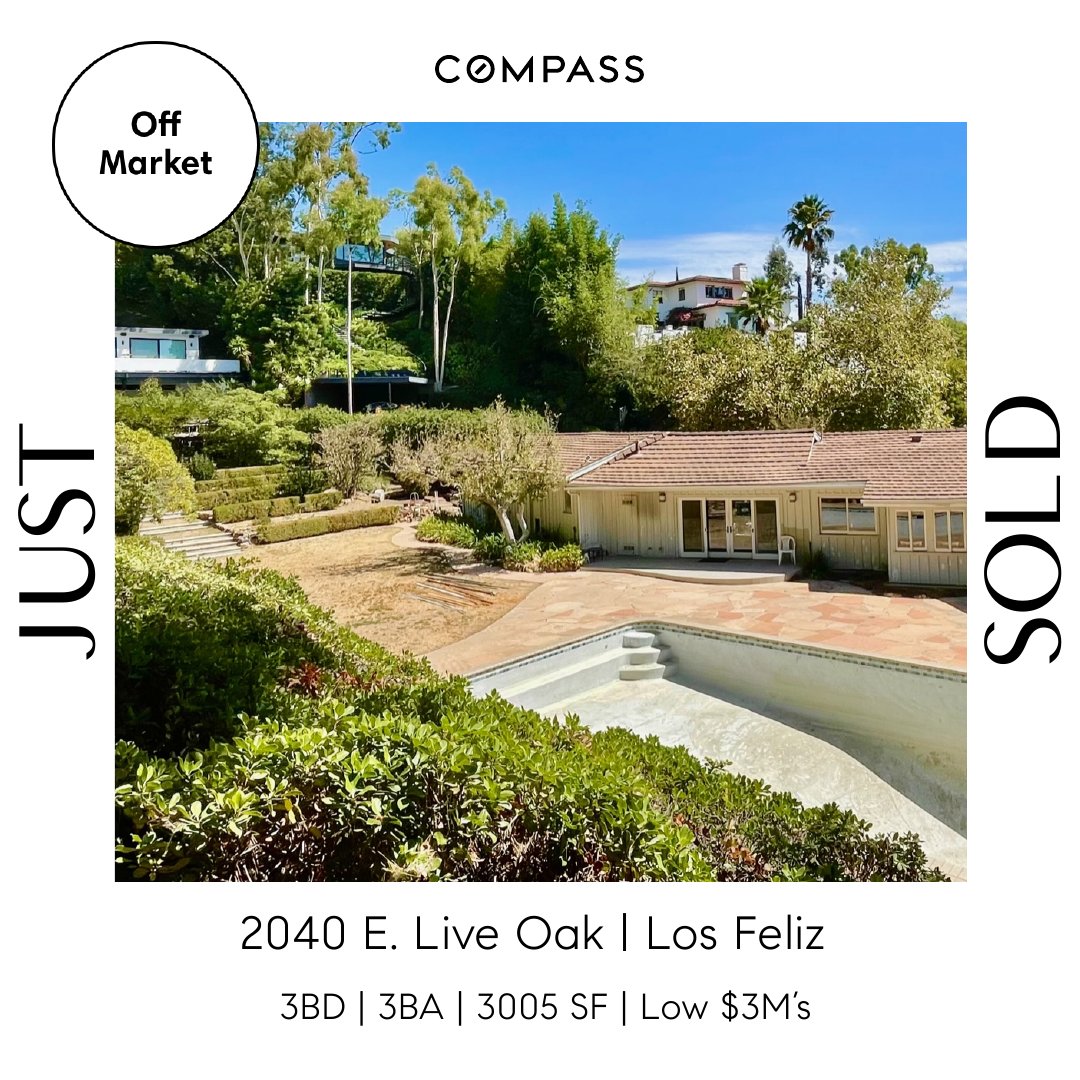 HolaManuelPablo's tweet photo. Just Sold in Los Feliz, Off-Market! π
1950βs Cottage Home w/ Views
2040 E. Live Oak | Low $3M's
3BD/3BA, 3005 SF, Private, Stunning Backyard w/ 20 Ft. Pool & Pergola, Flat 14K SF Lot, Developer's Dream β
π‘β€οΈ
Quick 30-day Escrow! If youβre looking for an experienced agent... https://t.co/7tGGe6yuVf