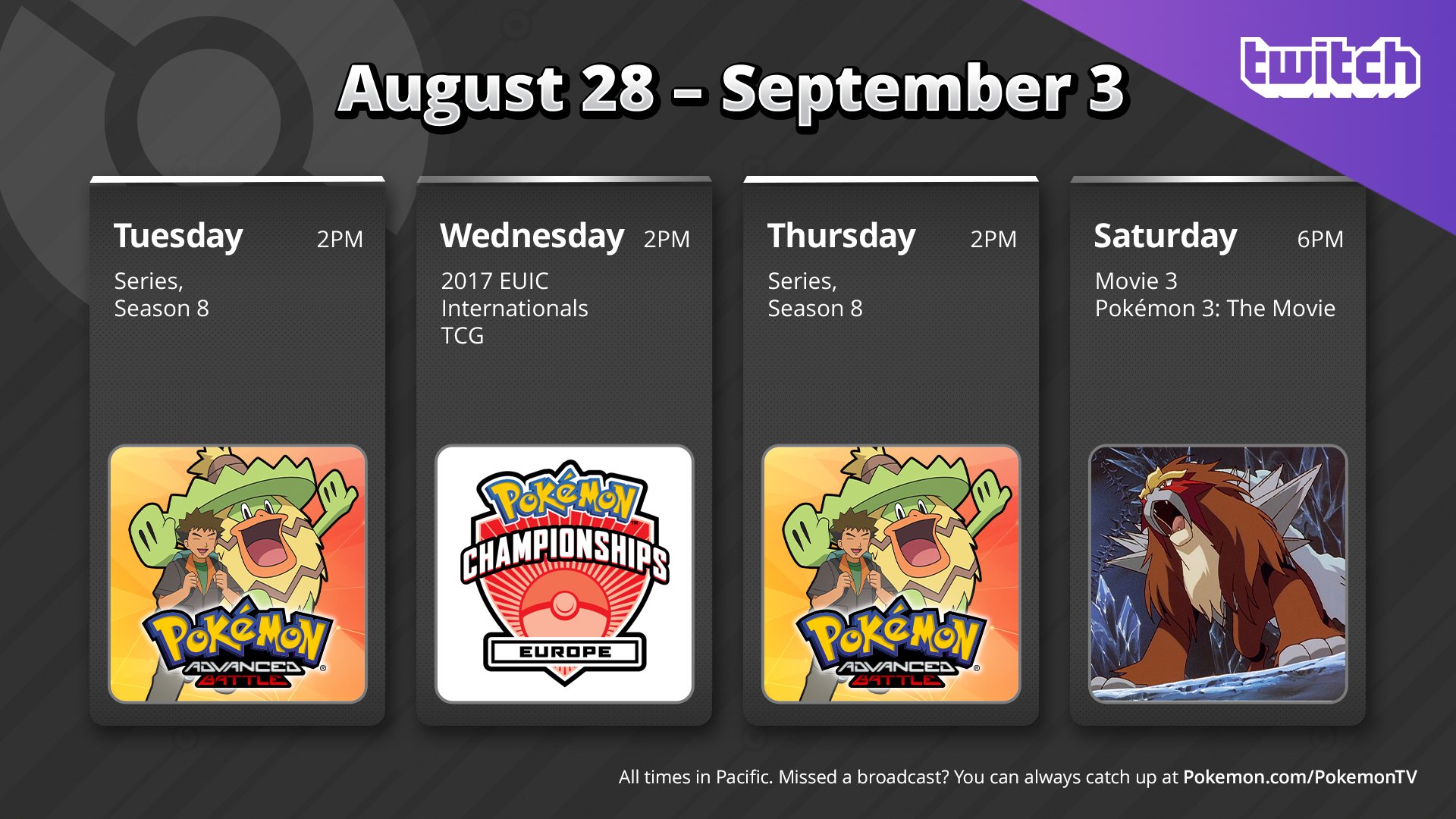 Pokémon on Twitter "Matches heat up Tuesday and Thursday on Twitch as