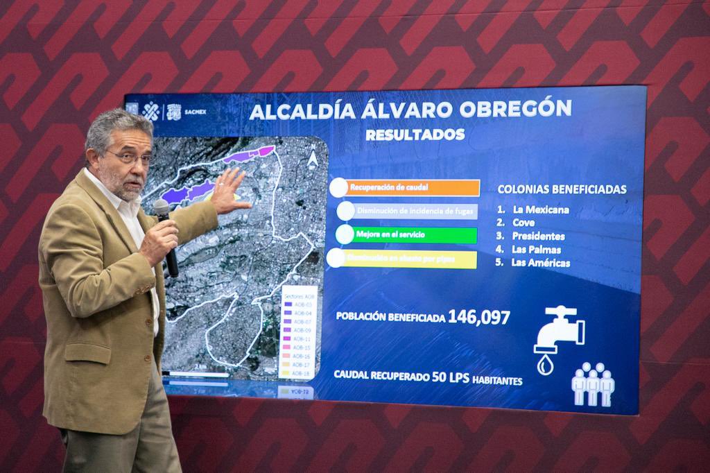 Claudiashein's tweet photo. Cambiamos la medición artesanal del caudal de agua por un sistema de distribución inteligente que ahora permite medir y controlar la presión del líquido. 

Le llamamos Sectorización y ha beneficiado a 611,504 personas en 7 alcaldías con mejor servicio, menos fugas y más agua. https://t.co/dI8JLyGquC