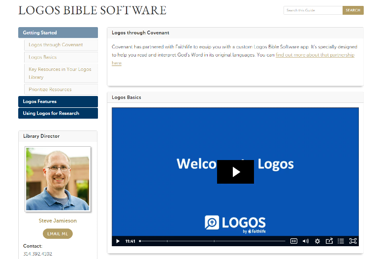 covenantlibrary's tweet photo. Trying to figure out how to best use your new @Logos Bible Software as a @CovSeminary student?
The Library has created a guide to the major resources, features, and study tools in Logos:
https://t.co/iWE0FnLx9f
#BibleStudy #BibleSoftware #LogosBible https://t.co/tNVlAPiSsW