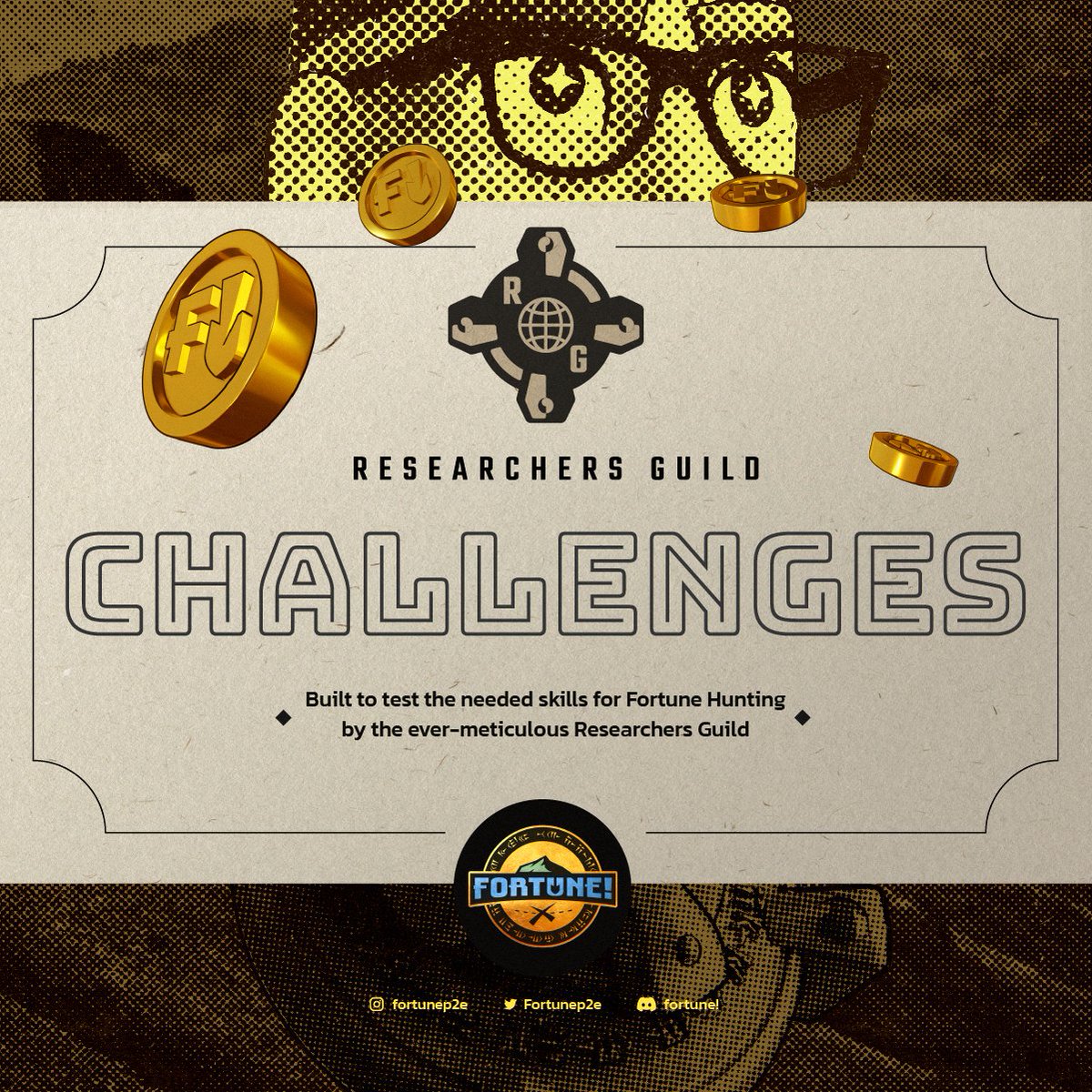 Fortunep2e's tweet photo. Challenges are built to test skills needed for #FortuneHunting by the ever-meticulous #ResearchersGuild as they evaluate the masses for their future experiments. Some are cleverly simple; others are devilishly difficult. The reward is always worth it. How far along can you go? https://t.co/3I36C8lGMI
