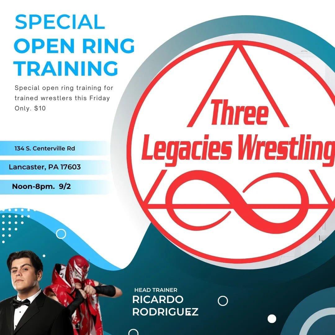 RefLarryPeace's tweet photo. Upcoming for me aka  #KeepingThePeace 🫡✌🏻

Open ring/training
9/2 @3Legacies 
Noon-8pm, $10 
Lancaster, PA 

💥💥💥💥💥💥💥💥💥💥💥💥💥

Ref Seminar 9/11 2pm-X in accordance w/@ExcellencePW $20
excellencepw@gmail.com 📧

#LancPA #CoplayPA #Ref #ProWrestling https://t.co/zmghp5k8Ns