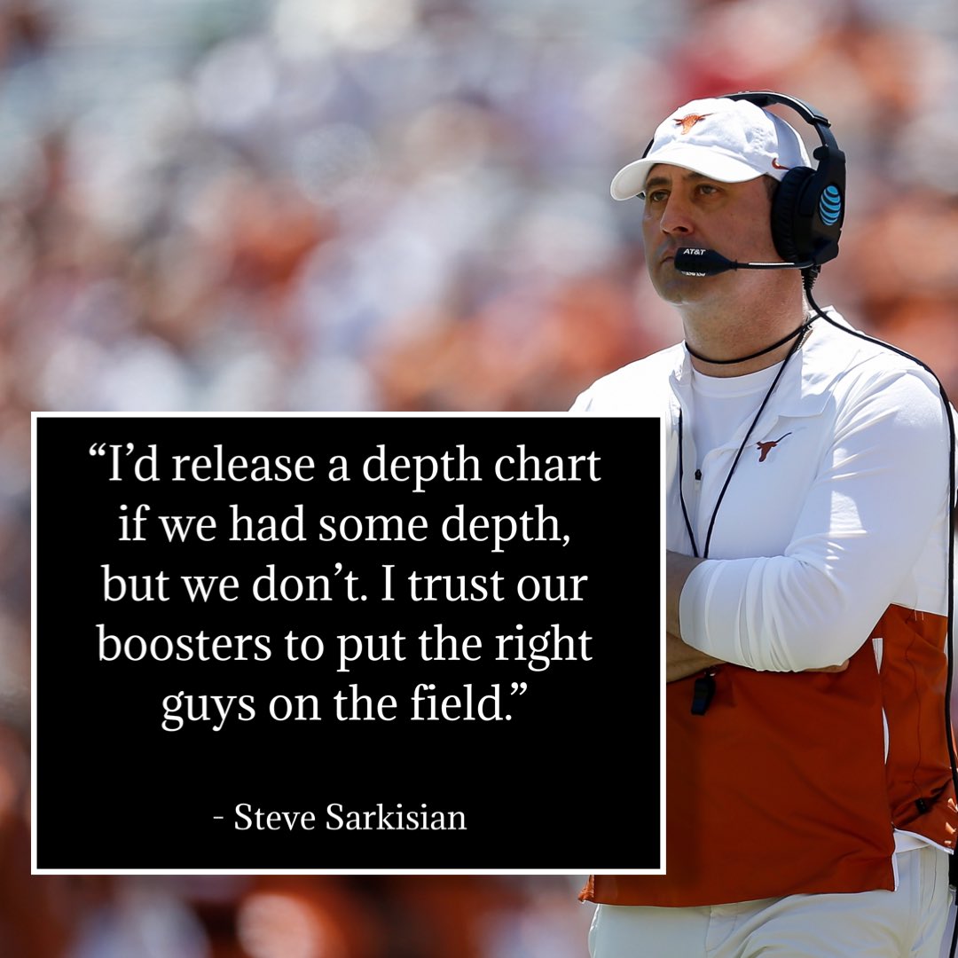 soonersonly's tweet photo. Sark addresses Texas’ depth chart controversy - https://t.co/nU7qOmgDSs