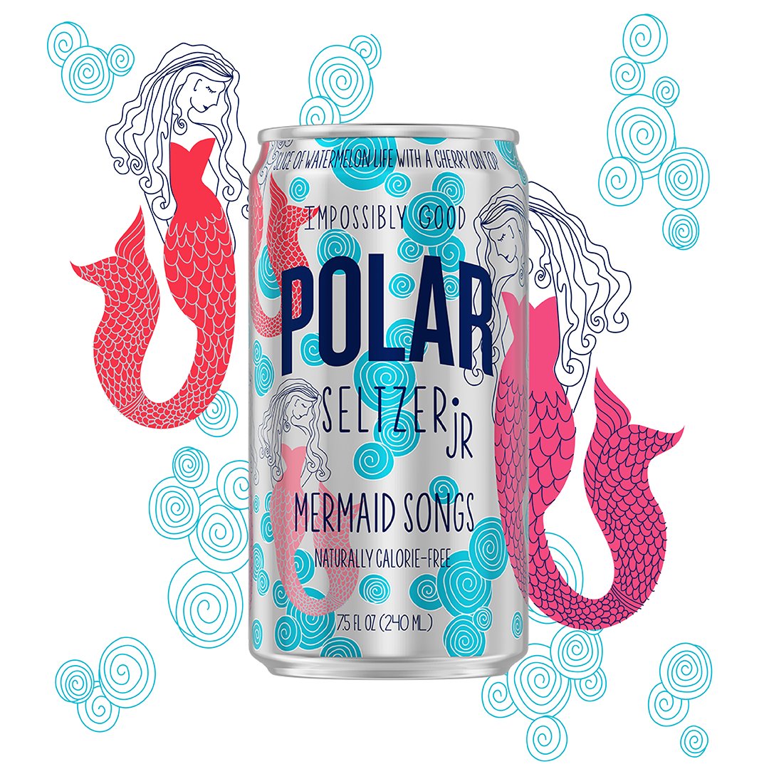 No calories. No sugars. No sweeteners. The magic is real. ImpossiblyGood™

#SeltzerJR #SparkingSeltzer #Seltzer #SparklingWater #PolarSeltzerWater #Mermaids #SliceOfWatermelon #CherryOnTop
