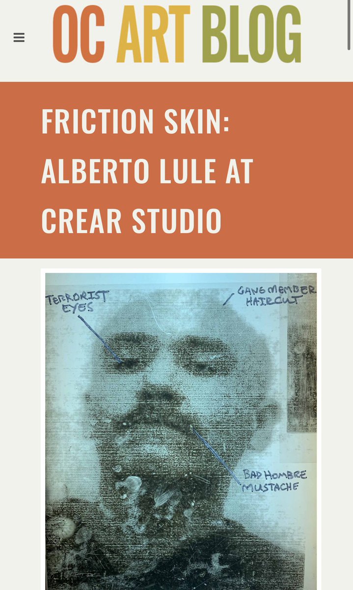 SarahRafaGarcia's tweet image. Detain &amp;amp; Displace by Alberto Lule at Crear Studio got a great review in the @OCArtBlog! Read &amp;amp; Share!

ocartblog.com/2022/08/fricti…