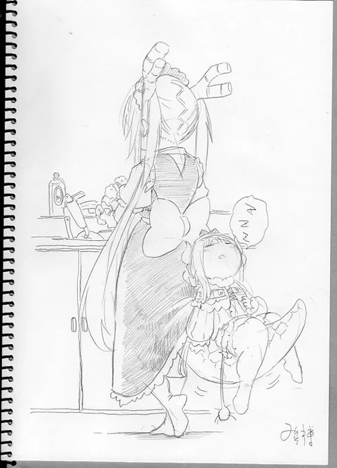 カンナ落書き #アナログ #カンナカムイ #小林さんちのメイドラゴン https://t.co/PI7FDTdvJQ 