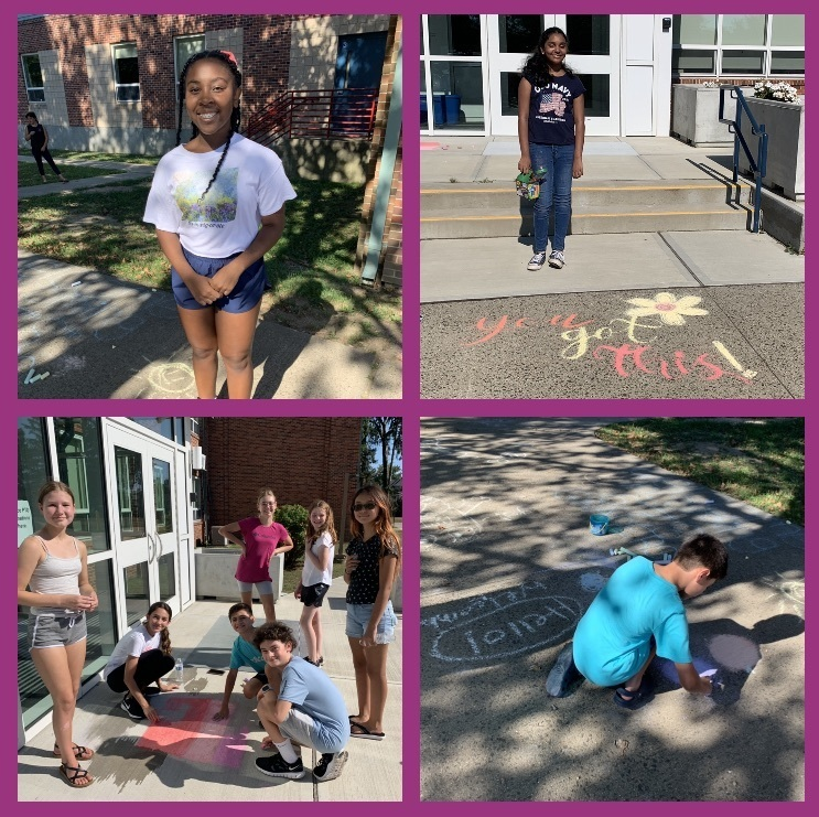 Thank you to some of our student leaders who “chalked the walk” today, creatively welcoming tomorrow’s incoming 6th, 7th, and 8th grade students! They are planning a year filled with fun community building events! Let’s get ready for an incredible 22-23 school year, Harborside!