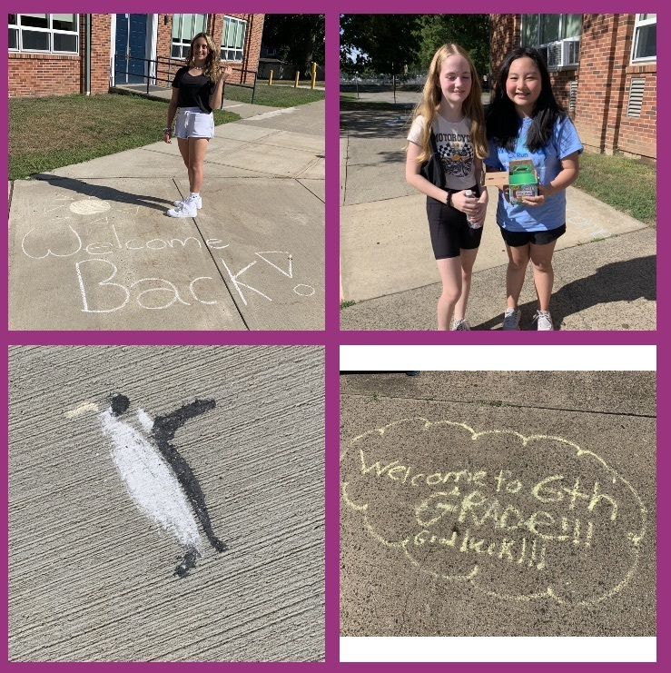 HarborsideMS's tweet photo. Thank you to some of our student leaders who “chalked the walk” today, creatively welcoming tomorrow’s incoming 6th, 7th, and 8th grade students! They are planning a year filled with fun community building events! Let’s get ready for an incredible 22-23 school year, Harborside! https://t.co/8z7af0pUWG