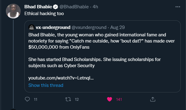 vxunderground's tweet image. We've peaked.