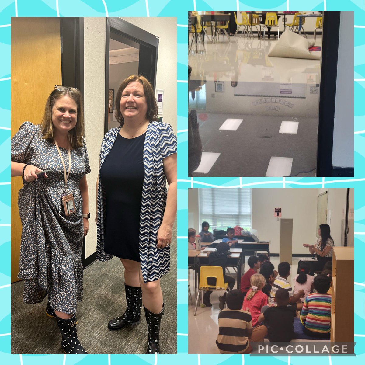 CreekViewElem's tweet photo. Nothing stops our teachers, even during a classroom flood, we still continued with #95core! @SarahDiffley @CVESPrincipal @MartieJones3 @CreekviewES_AP @FultonCoSchools #thegreatperkypace https://t.co/IJAe04dMsA