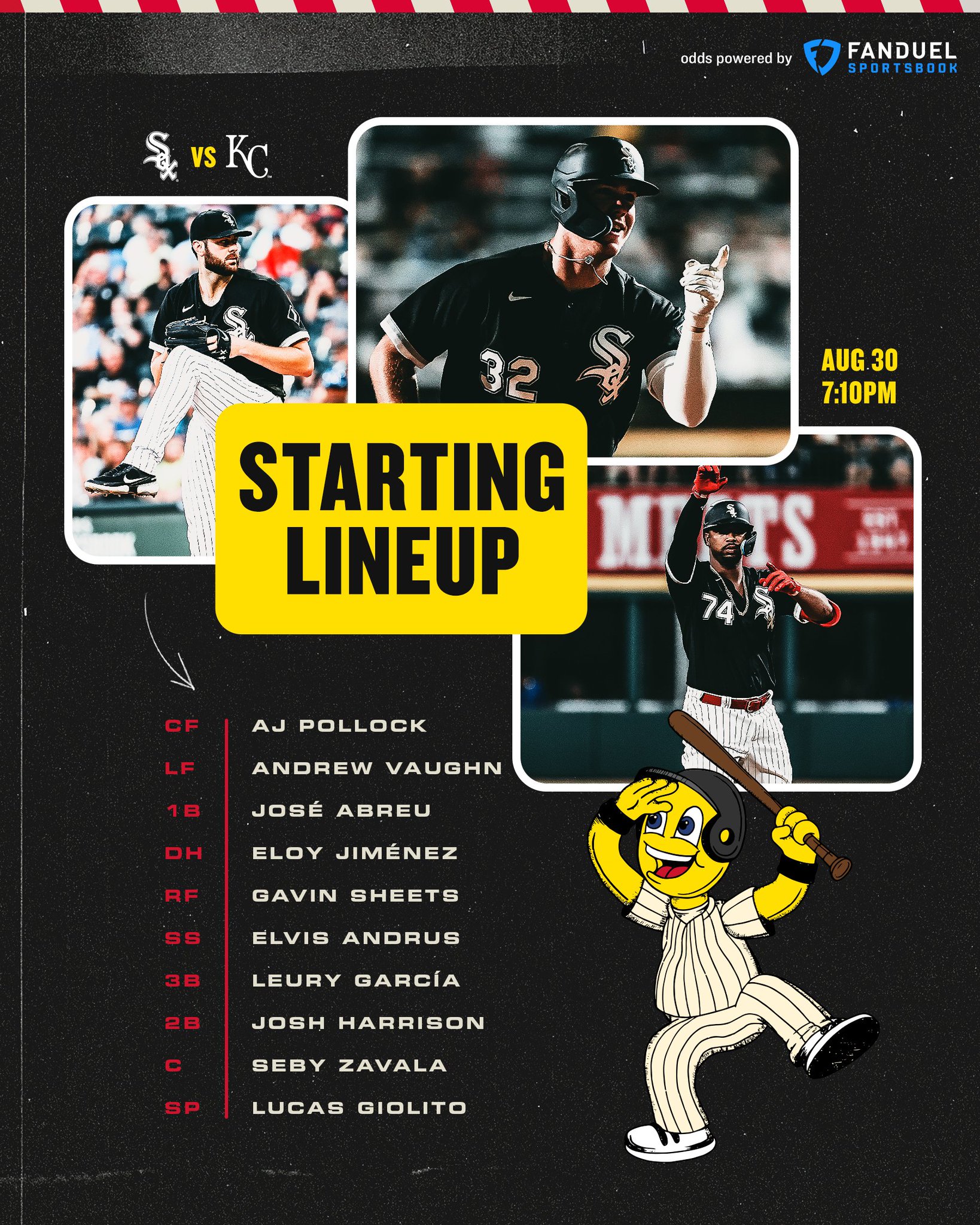 Chicago White Sox on Twitter "Tonight's WhiteSox starters at