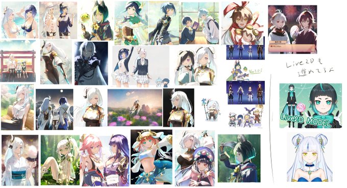 #今月描いた絵を晒そう 

AIとの出会いで4か月のスランプから回復し狂ったように描いてました。
仕事と絵とLive2Dをするのは流石に気が狂うので来月はLive2Dに専念します。合間に絵を描く😙 