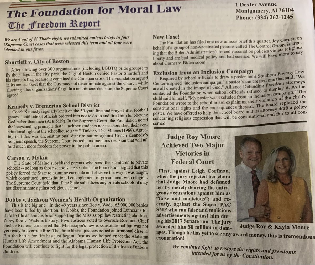 TeamMoore's tweet image. In the Alabama Gazette ❤️😉