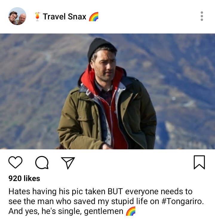 Instageram post of Ed. Lucius caption reads 'He hates having his picture taken but this guy saved my life. and he's single gentlemen'