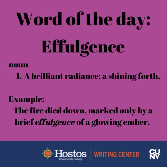 Here is the Hostos Writing Center’s word of the day!