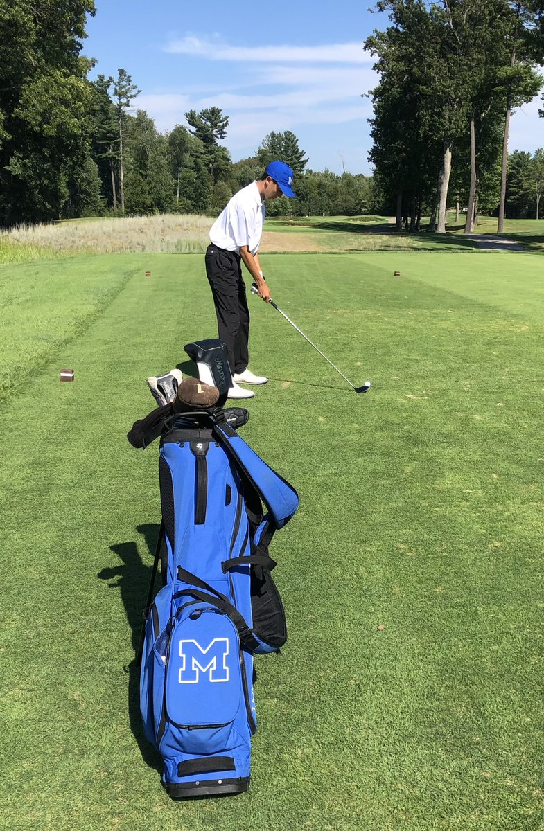 MHSRangerGolf's tweet photo. Great first match vs Andover at Renaissance Country Club. The great Coach Fazio holding court to get them started today. @methuensports https://t.co/r3o0DSHkiK