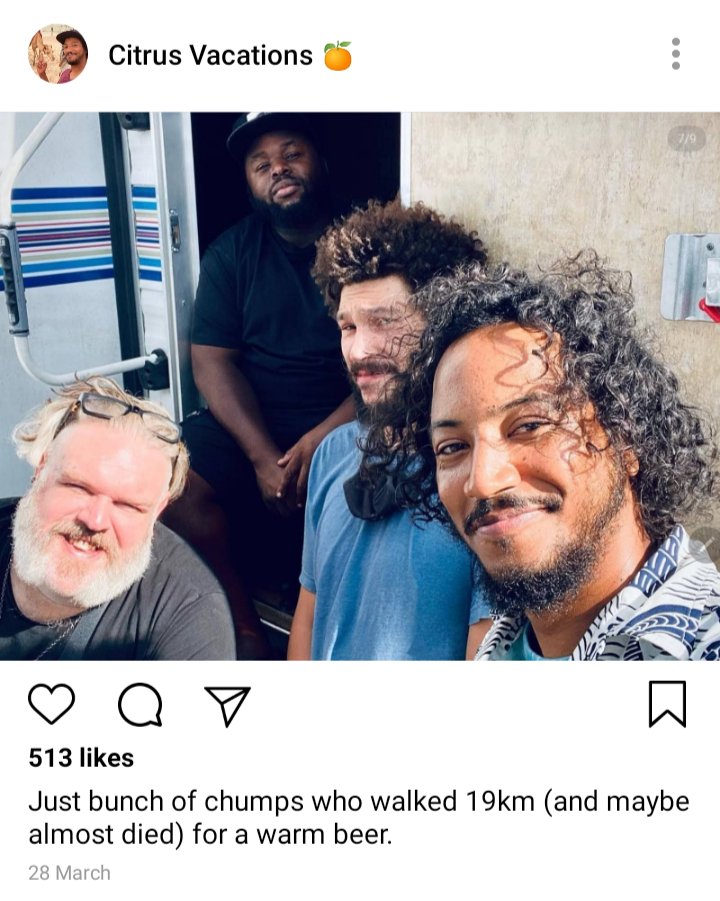 Instagram Selfie of the group after the crossing