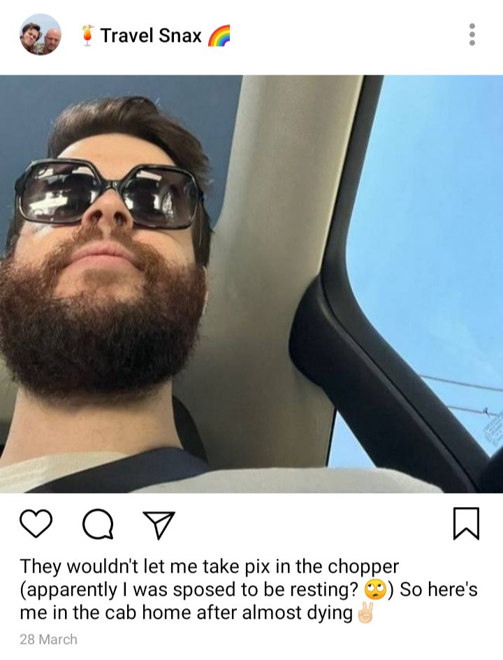 Instagram selfie of Lucius in a car