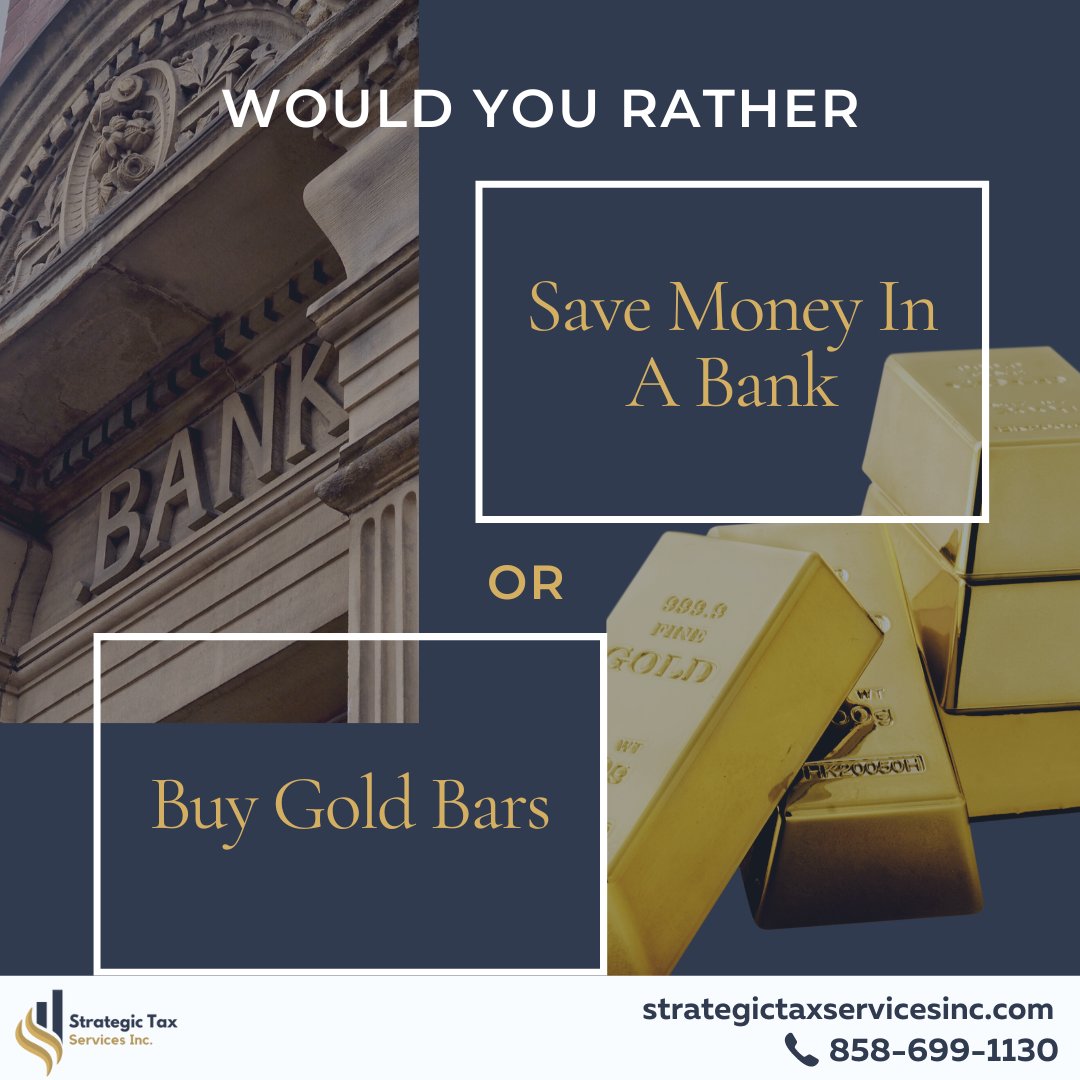 StrategicTaxInc's tweet photo. Interest rates remain low, meaning that your #money in the bank “earns virtually nothing,” reports CNN Money. When you account for inflation, that cash may have actually lost value. #Gold is recognized as a having a long-term record of stability.

https://t.co/kzGmG6U706
#savings https://t.co/FXIeG3vJNu