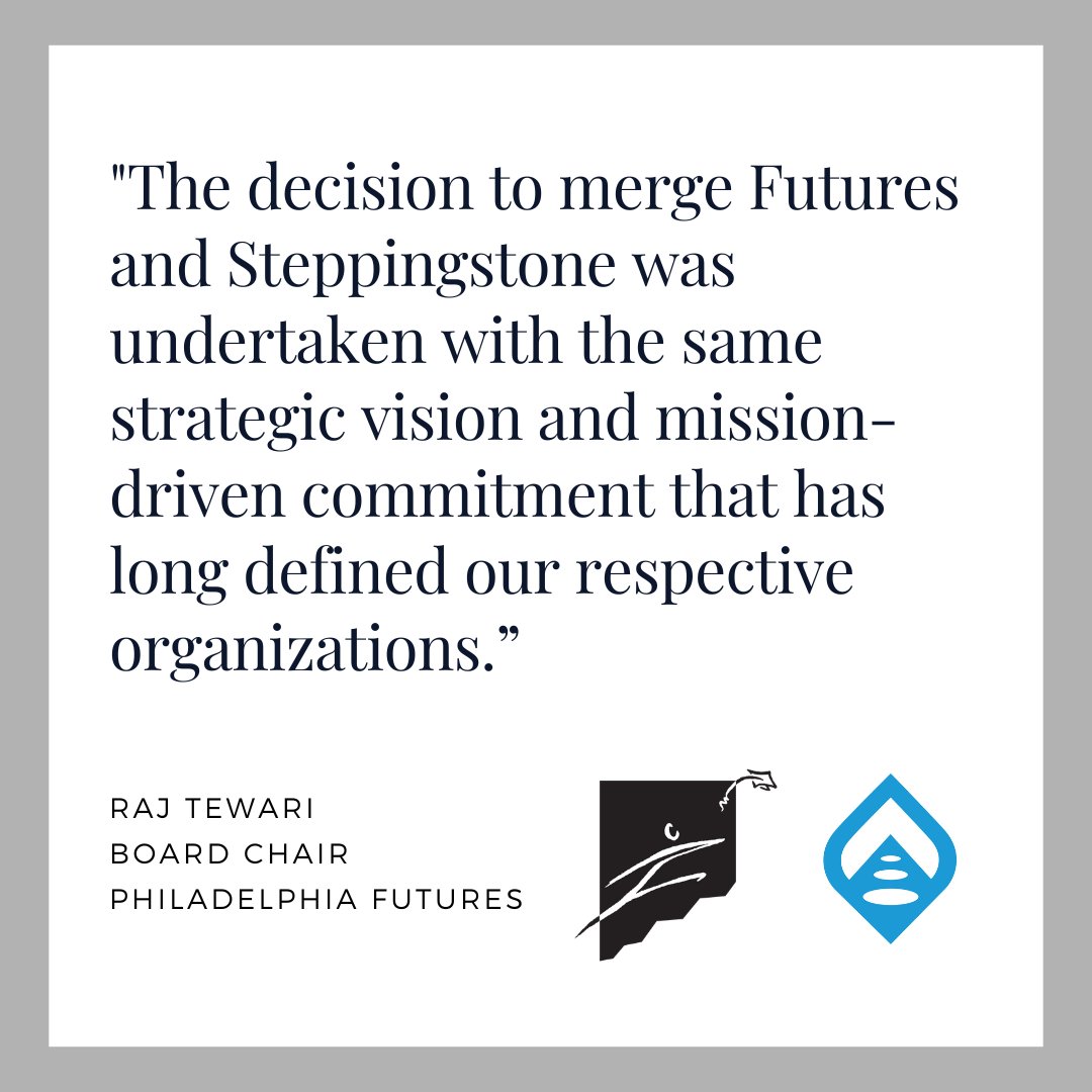 PhillyFutures's tweet photo. Philadelphia Futures’ and Steppingstone Scholars' new merged organization will find leadership in a reconstituted Board of Directors, co-led by current Steppingstone Chair, Deborah J.R. Hirtle, and current Futures Chair, Raj Tewari. Learn more: https://t.co/mgrlXR5d4g #PFSSMerger https://t.co/salK4i2l4e