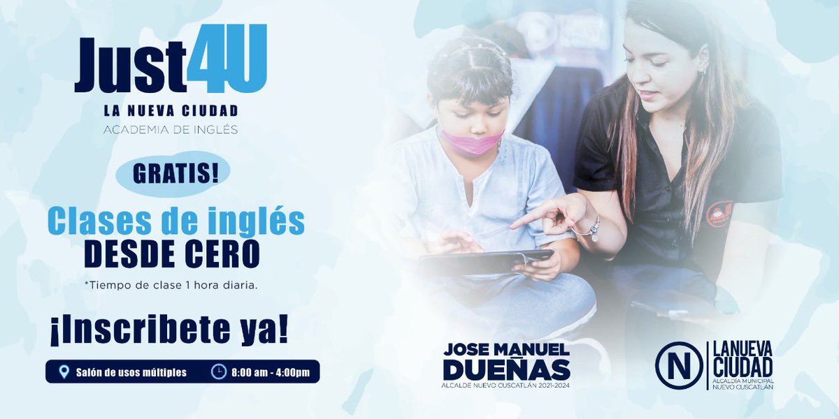 cafecitocruz17's tweet photo. ¡Aprende inglés GRATIS!📚

En #LaNuevaCiudad ahora contamos con #Just4U la nueva academia de inglés para que todos tengan la oportunidad de hablar el idioma desde cero. https://t.co/ES1P4fVied