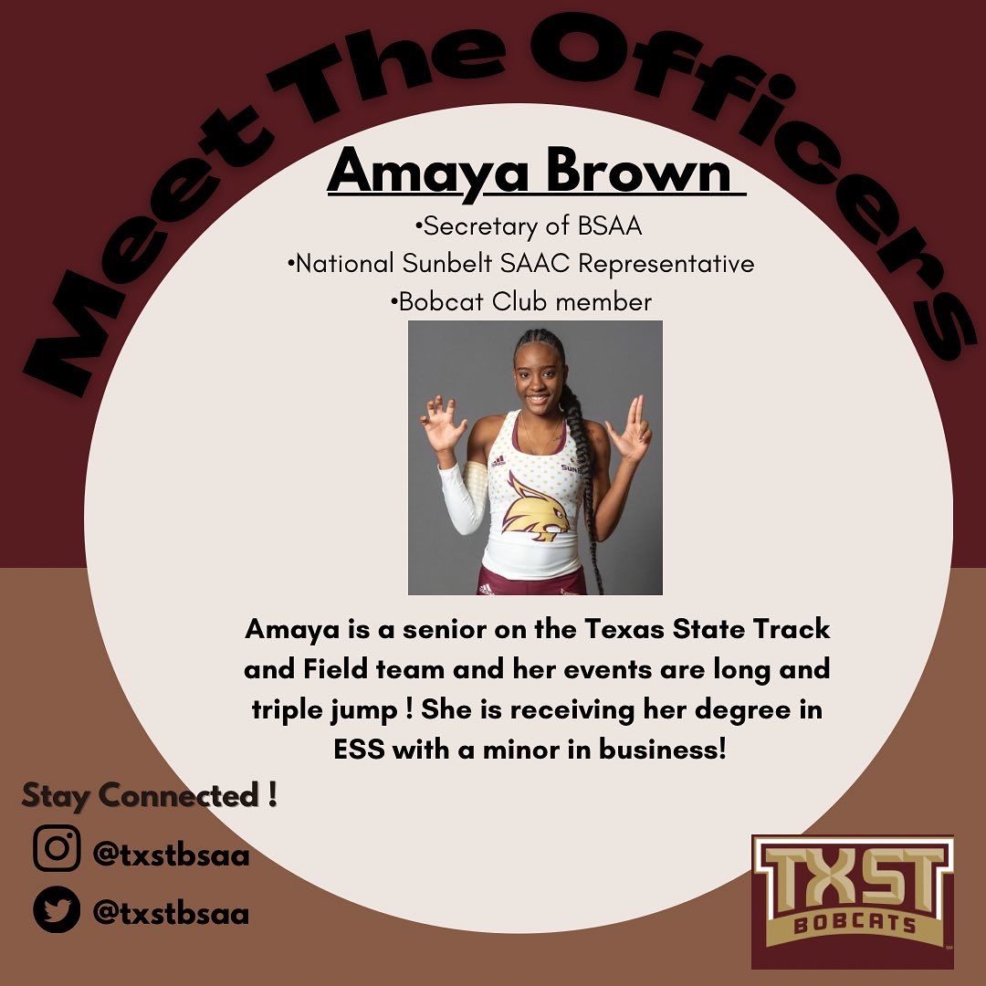 Please welcome our 2022-2023 BSAA reps ! 🙌🏽

We are excited to have such outstanding leaders who are committed to serving BSAA ! 

These athletes are dedicated to competing in their sports as well as serving the community around them!