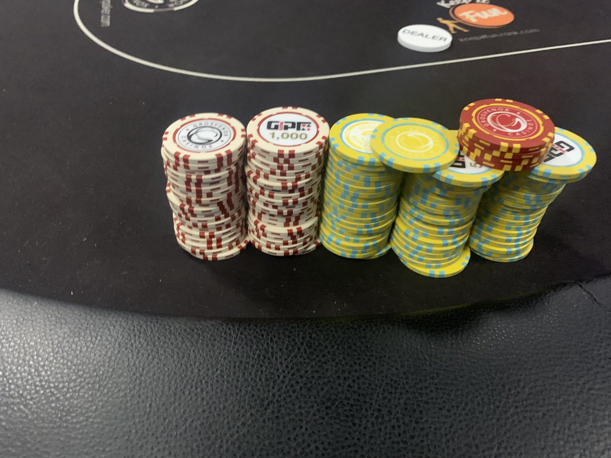 spand42's tweet photo. 440k going to bb5k, two levels left of day one. #GoliathX @GrosvenorPoker https://t.co/BILRchhzxh