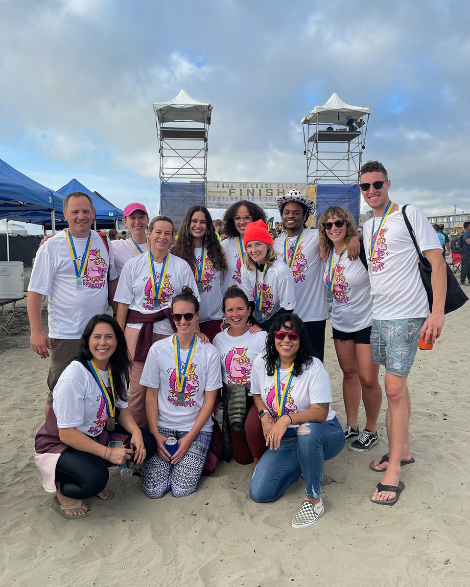 sparkloft's tweet photo. Another year for team Sparkle Ponies (aka Flying Sparks) to make the trek from Mt.Hood to Seaside for #HTC22!
The main takeaway from the experience of running 199 miles in 34 hours with your colleagues in a van is: team camaraderie is key to survival.
Looking forward to HTC23! https://t.co/CZBX8kYTS1