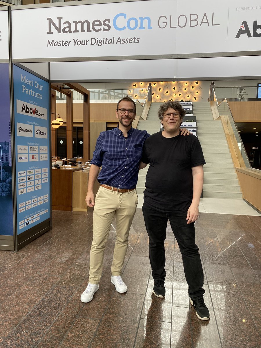 Just arrived at #Namescon in Austin, TX with <a href="/fmichlick/">Frank Michlick</a>! Hit us up if you’re around and want to talk #domains and more ✌️
