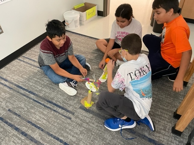WestLibertyCSD's tweet photo. Our 5th grade Comets enjoyed some engineering fun today! Students were given a set of materials and asked to create either a basketball hoop or a football goal post and design and build something that would shoot or kick the ball. #creativemindsatwork https://t.co/9T3qz6RkHx
