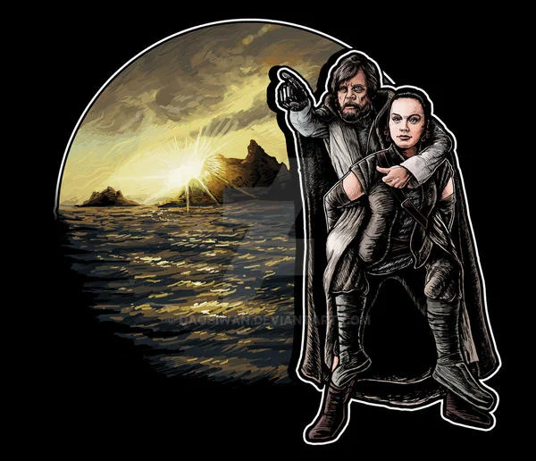The Last  When the student who wore the Yoda backpack becomes the master who is a backpack. "Luke and Rey 2.0" by   