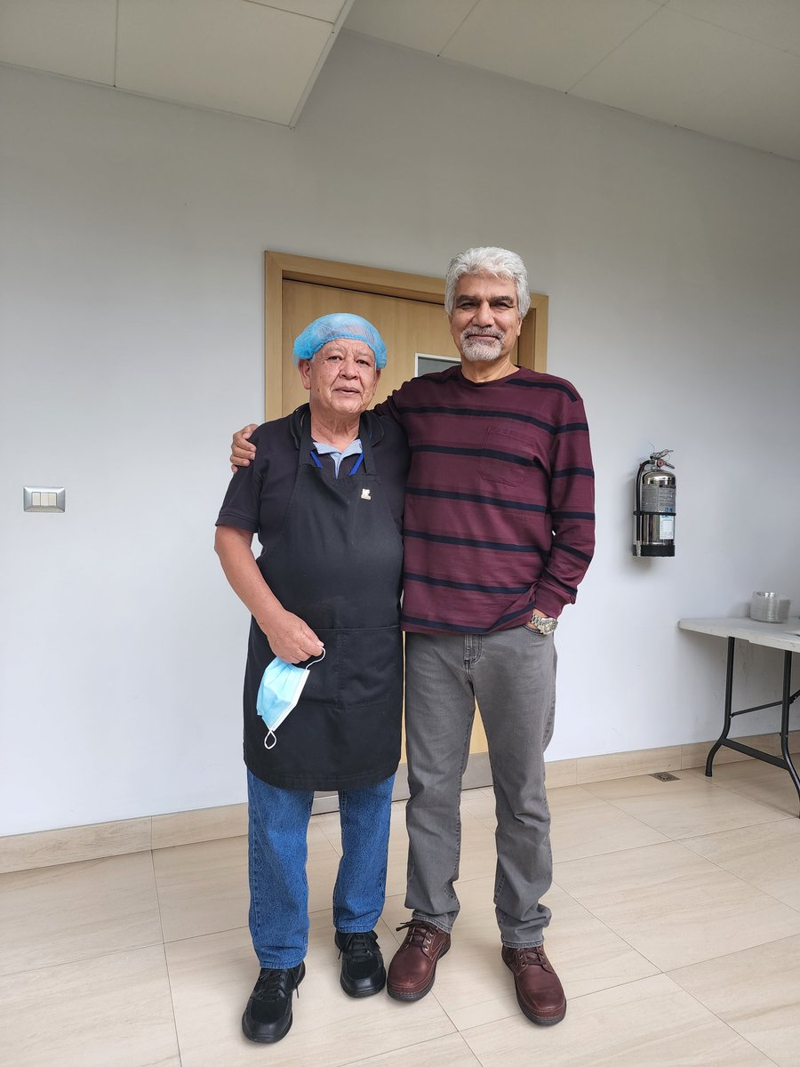 Khan_A_Majid's tweet photo. Our patients become our family.  Edwin Lopez stayed in ICU  @HFNasirHospital for 10 days 2 years https://t.co/J5jjBiptLB this 70 year old returns to volunteer in hospital kitchen. We are a growing family...😍🙏 https://t.co/seQypKw01R