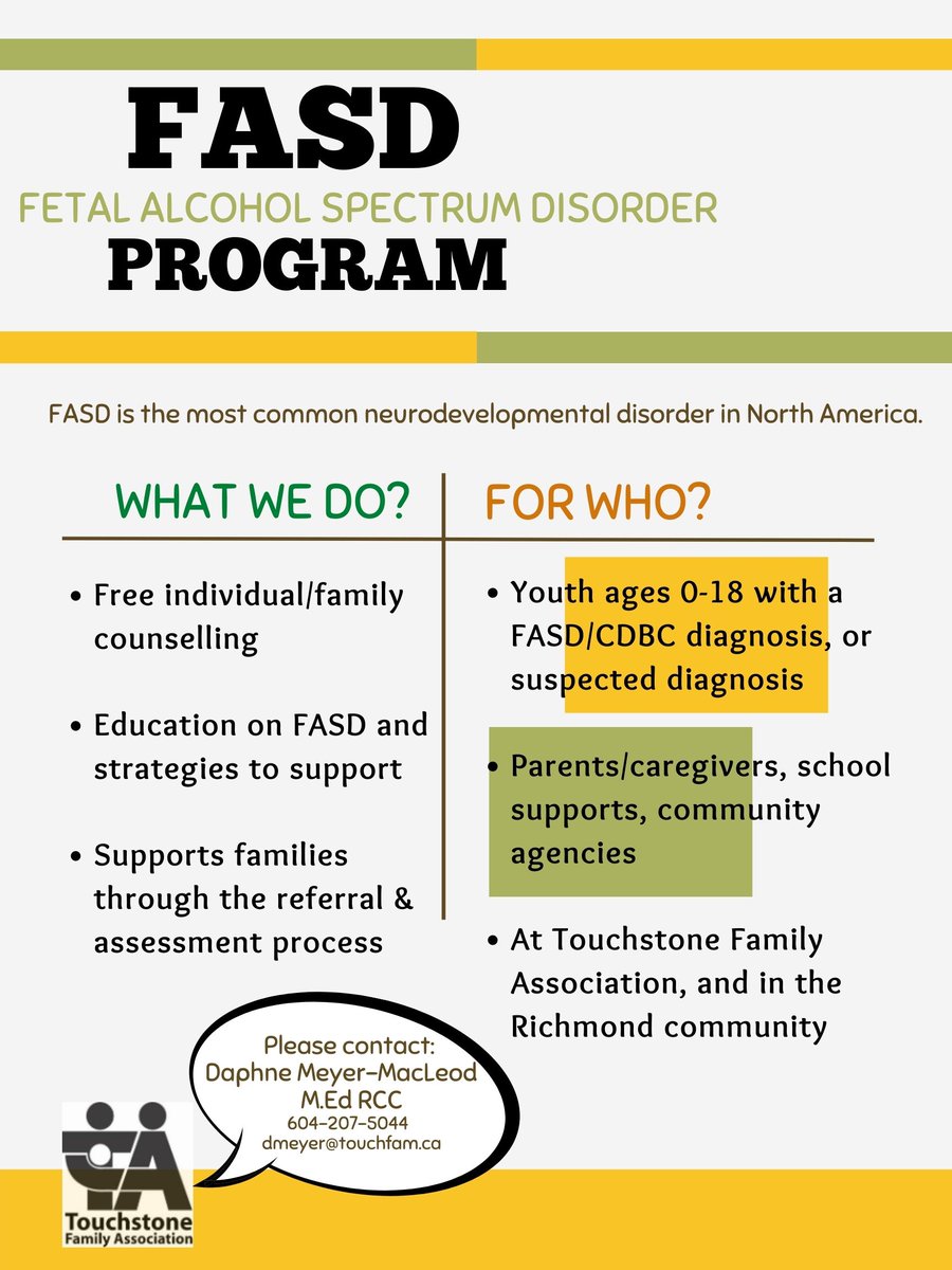 Touchfam's tweet photo. Heard about our #FASD program? Share some care and pass it along- just in time for #FASDmonth2022 in September!
#tfacares #FASDaware #FASDay https://t.co/Dqn9mfi7eE