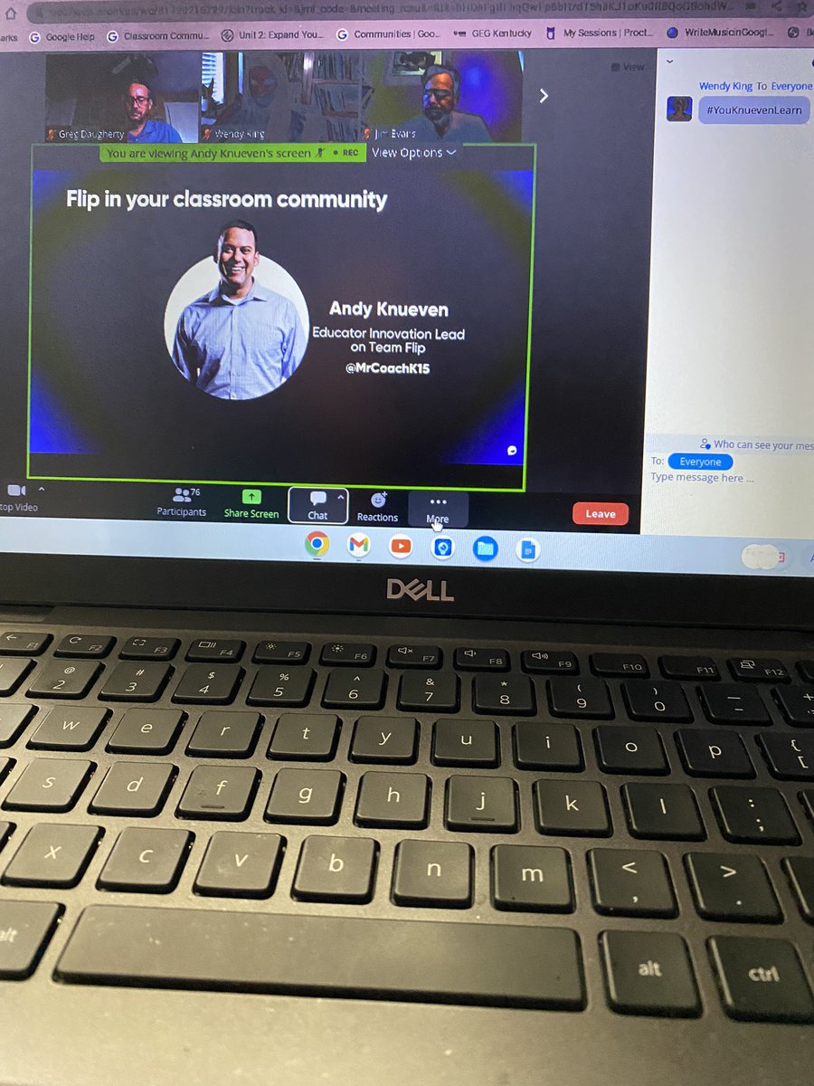 tgdaugher's tweet photo. Flip was a lifesaver during the first year of teaching in the pandemic and continues to be so beneficial to my band students! Thanks so much to Andy Knueven @MicrosoftFlip for a great session! @KEDCGrants @KedcARTS https://t.co/SKoDVUMbDe