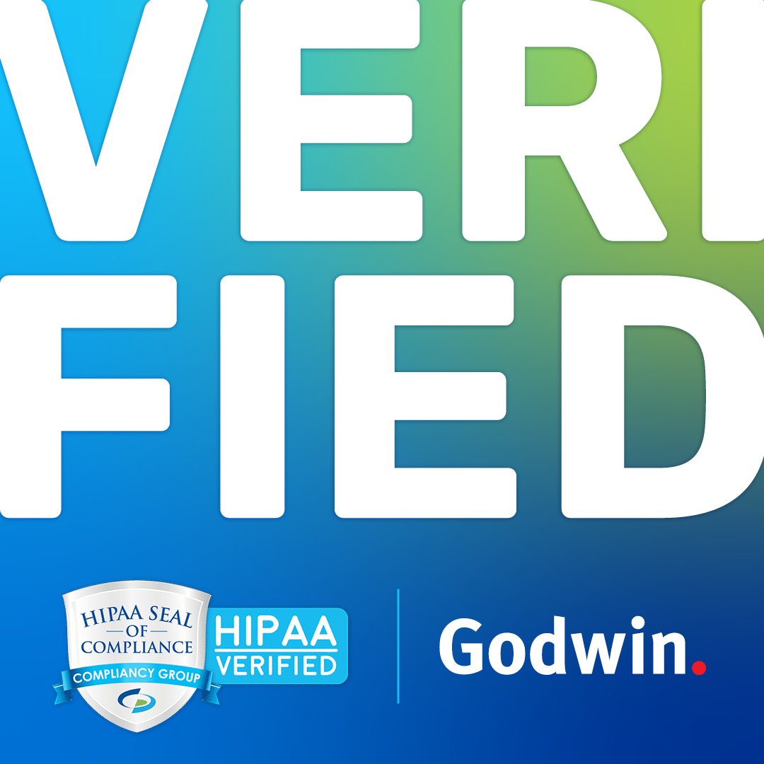 🥳🍾Godwin has received the #HIPAA Seal of Compliance. We've been instrumental in helping our #healthcare clients grow. Continuous improvement is crucial &amp; we embraced the rigorous path to be #HIPAACompliant. Props to our Dir. of IT Byron who made it all happen!