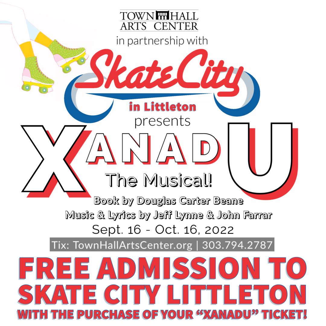 Much love to our friends at Skate City - Littleton for this incredibly generous partnership! Book tickets to "Xanadu the Musical" &amp; receive 1 free skating pass, good for any public skating session before 8PM on Fri, Sat, or Sun thru the end of 2022. See you at the rink, Fam!