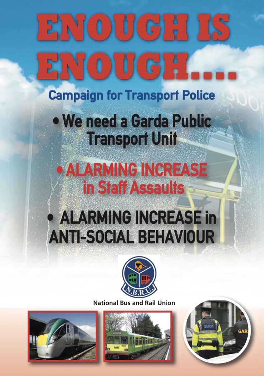 NBRU_DUBLIN's tweet photo. #TonightVMTV @nealerichmond @bridsmithTD @AnGardSiochana the public policy to establish a fully funded Public Transport Garda Division rests with the Oireachtas and not with the Commissioner. #NBRU and @DermotLeary have campaigned on this issue to ensure #safertravel https://t.co/iNhDbQREhl