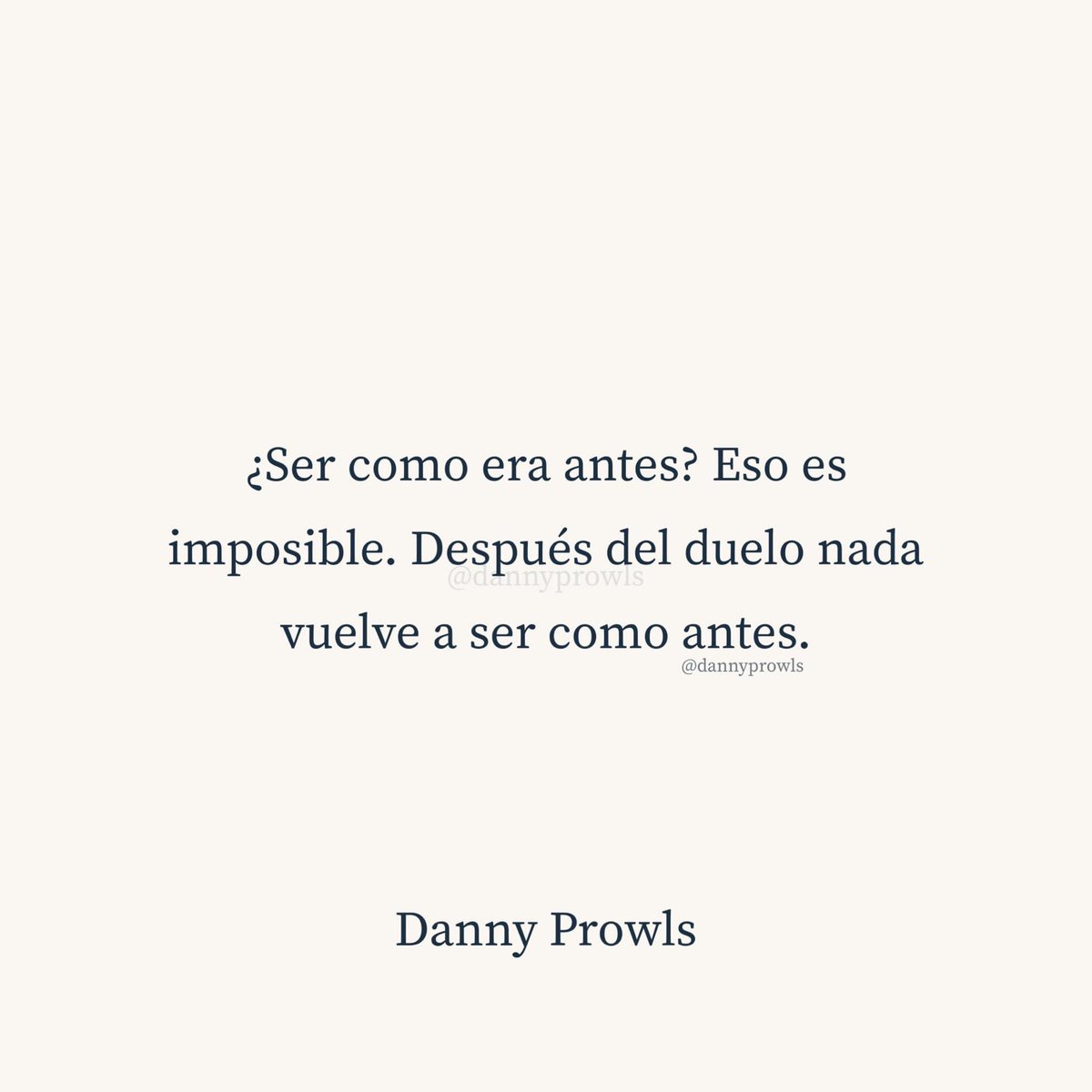 Nada vuelve a ser como antes. Nada ni nadie.