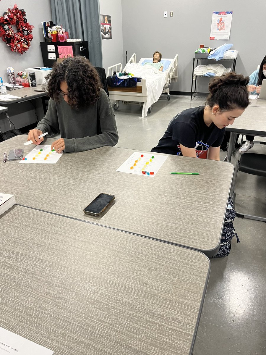 NurseVenner's tweet photo. Today Med Term students demonstrated directional term understanding by dissecting gummy bears! #CardinalCTE #CardinalsRise #MelissaSchools https://t.co/EGPF6It6FH