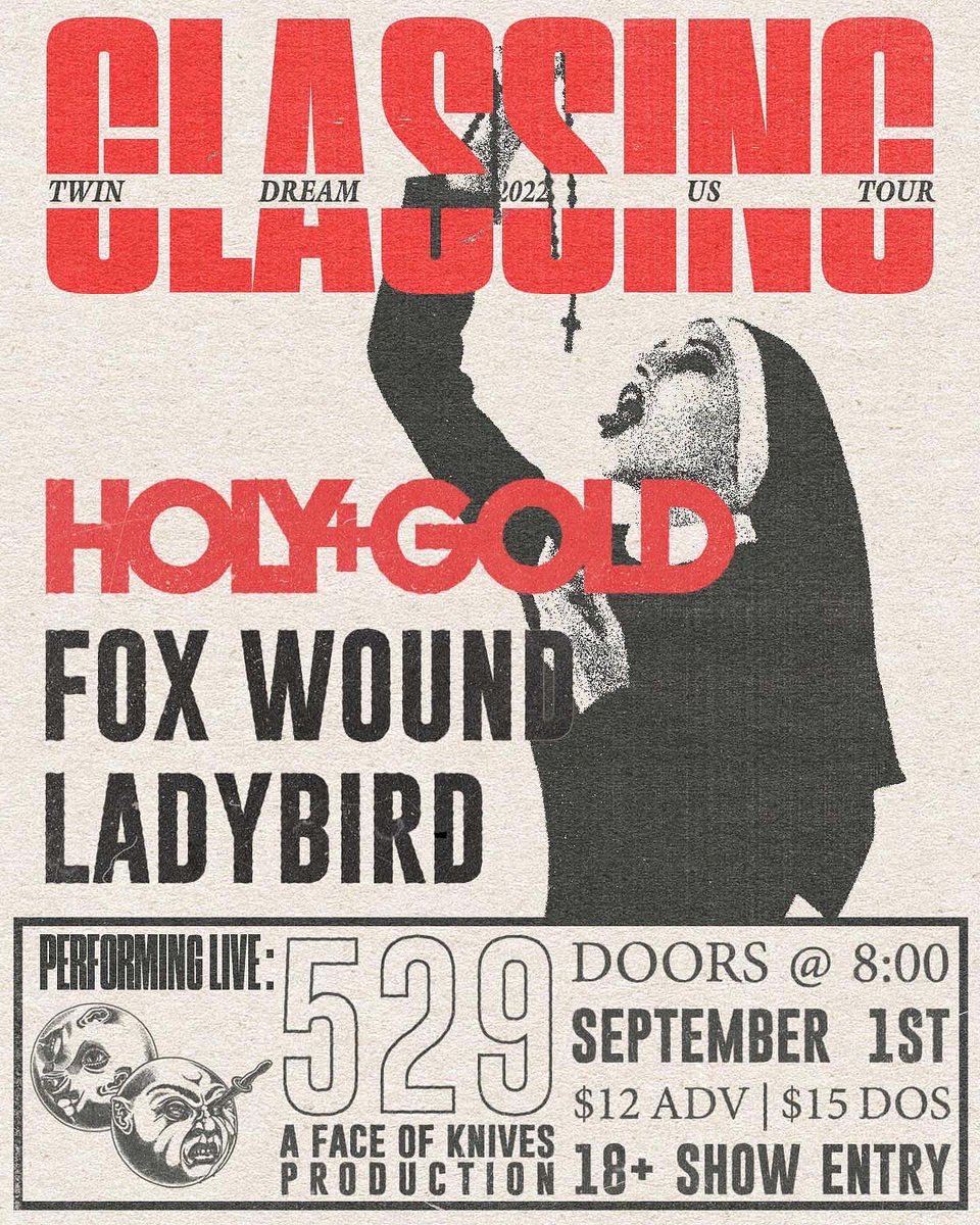 ATL homies, catch us with <a href="/GlassingBand/">Glassing</a> <a href="/holygoldband/">Holy+Gold</a> and Ladybird at 529 in two days! ❤️‍🔥🌶