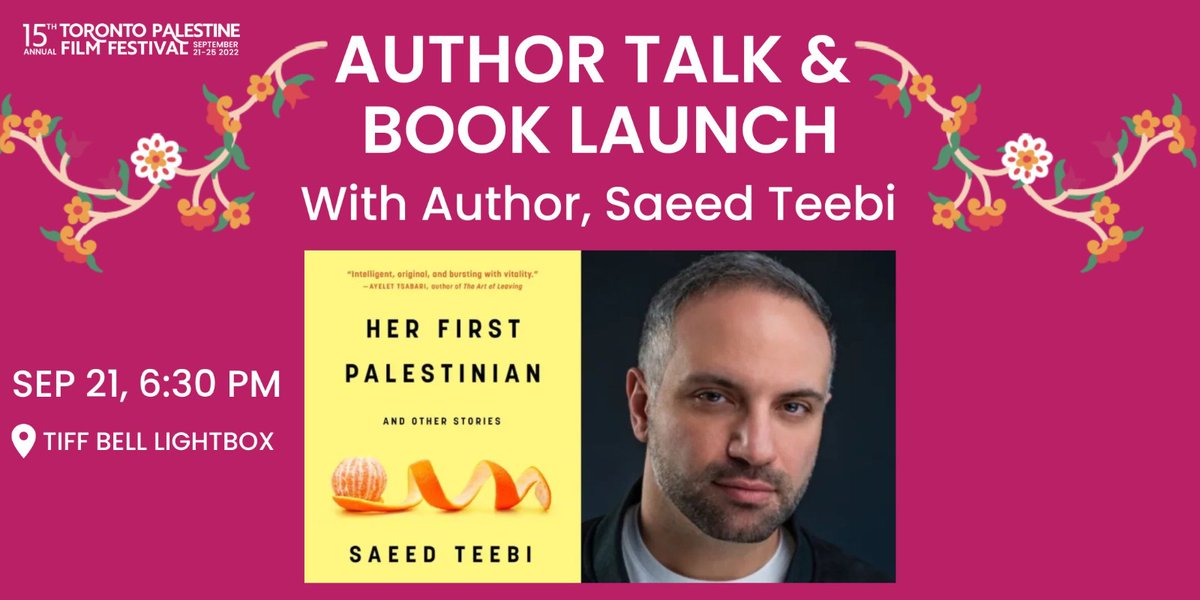 CanArabLaw's tweet photo. ACLA is thrilled to copresent @saeedteebi's book launch for Her First Palestinian at the 15th @TPFF (Sept 21) Register ➡️ https://t.co/muLEtWtEn7  Read more about Saaed's roles as a lawyer and author ⬇️ https://t.co/VugffoZD9V
