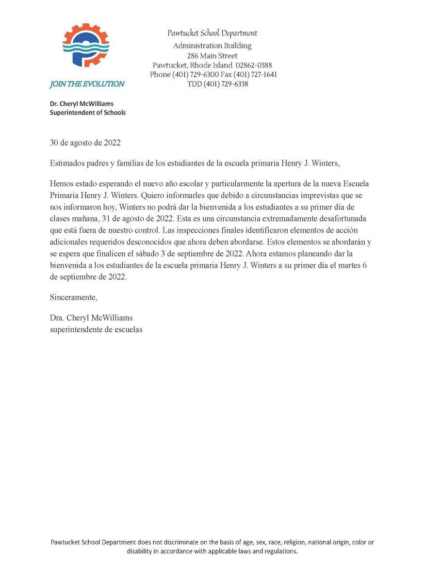 Pawtucket School Department tweet media