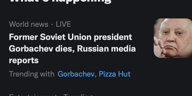 The man really liked his Medium Two-Topping I guess