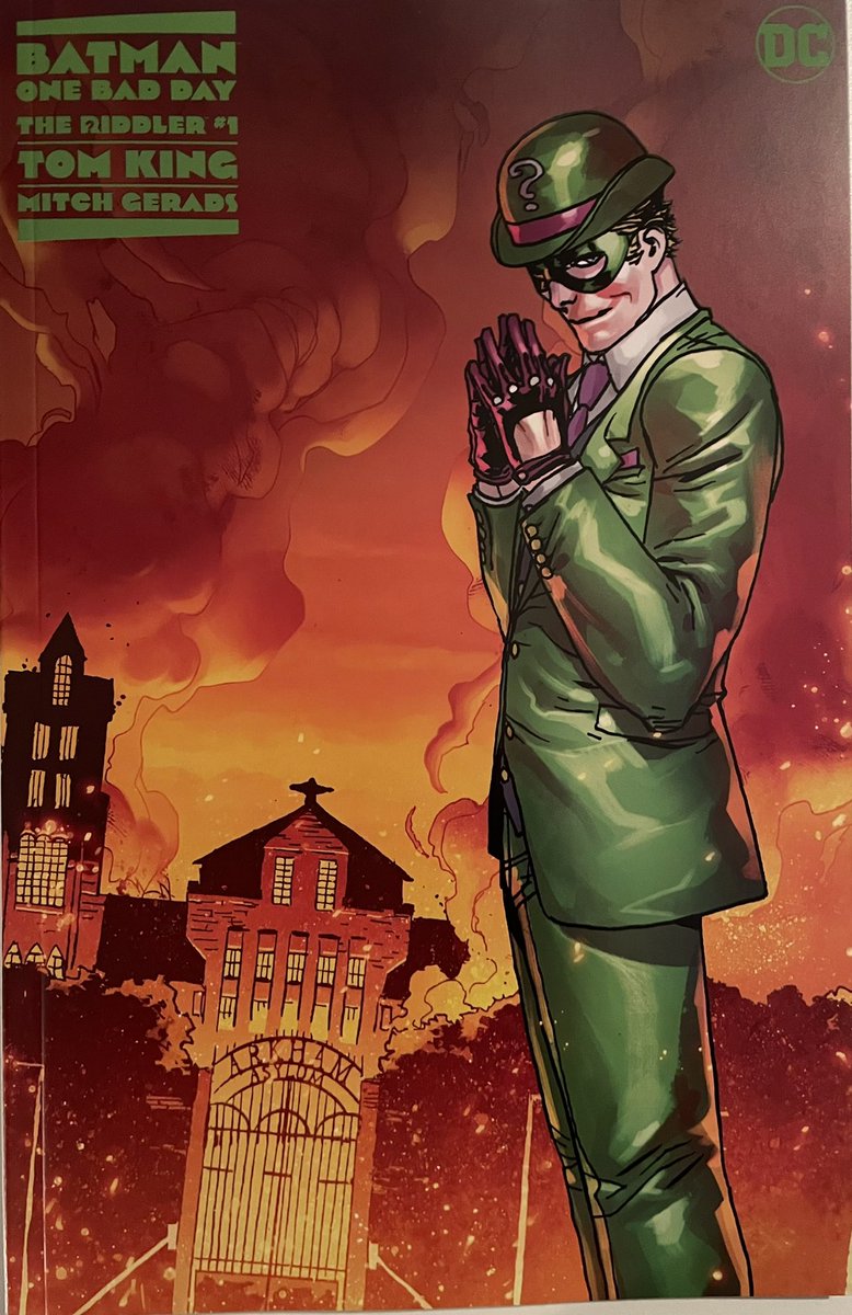 What a great read this is, does for the Riddler what Killing Joke did for the Joker. A really different take on this great villain from the master story tellers <a href="/TomKingTK/">Tom King</a> and <a href="/MitchGerads/">Mitch Gerads</a>. #onekillercomic