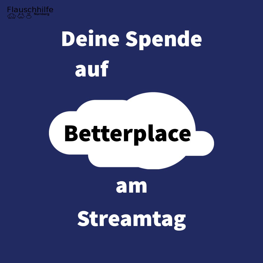 Flauschhilfe's tweet photo. Du möchtest eine Spende abgeben? Wir haben eine Betterplace-Seite, da könnt ihr spenden. Die Spenden werden nach dem Stream zusammen gezählt und an das Tierheim Nürnberg übergeben https://t.co/dCDpyr8yiN